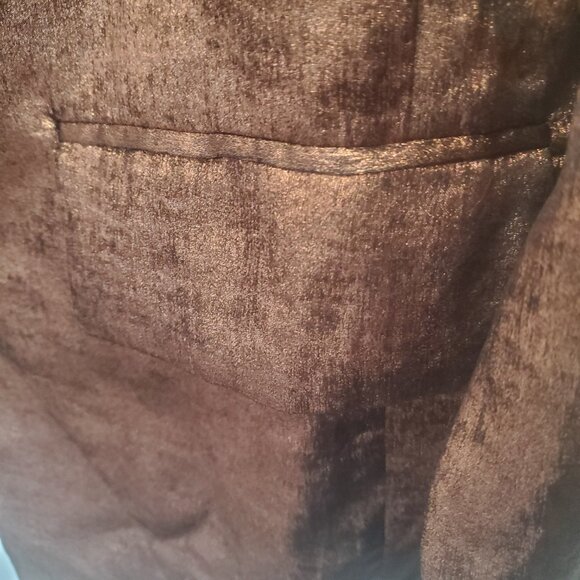 A New Day Bronze Metallic Single Breasted Lightweight Lined Blazer  sz Large - Picture 8 of 8